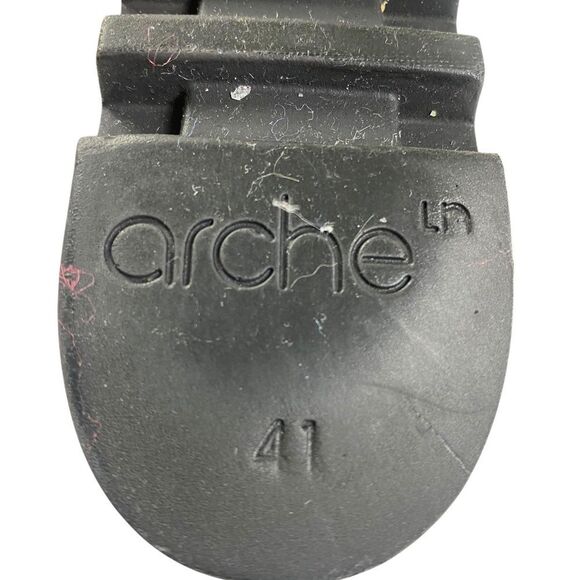 Archies 41 US 9 Black suede booties w/lug soles , silver tone buckle - Picture 6 of 7